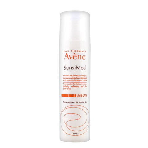 Avene Sunsimed Sun Care SPF 80ml tube, designed for sun protection, with a clean, white packaging and easy-to-use applicator.