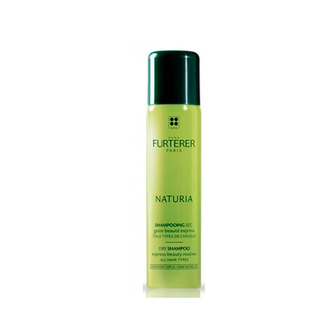Rene Furterer Naturia dry shampoo bottle with 250ml and 75ml sizes, natural hair care product by Rene Furterer.