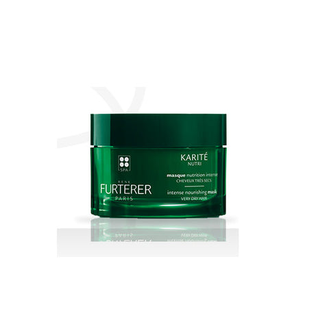 Rene Furterer Karité Nutri Intense Nourishing Mask in a 200ml jar, designed for deep hair hydration and nourishment.