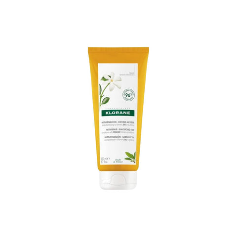 Klorane After Sun Conditioner with Tamanu Bio and Monoï in 200ml bottle, featuring natural ingredients and soothing formula.