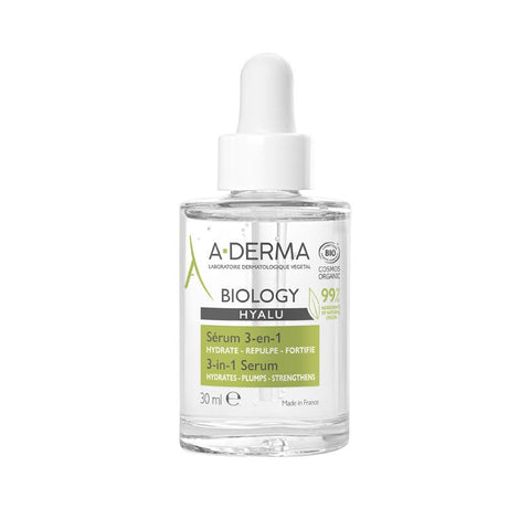 Jag Couture London New York Derma Biology Sérum 30ml bottle with dropper, skincare product for facial hydration and rejuvenation.