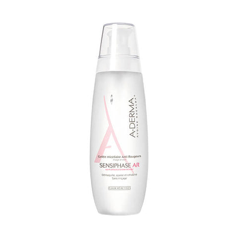 A-Derma Sensiphase Anti-Redness Cleanser in 200ml bottle, gentle skincare product for sensitive, redness-prone skin.
