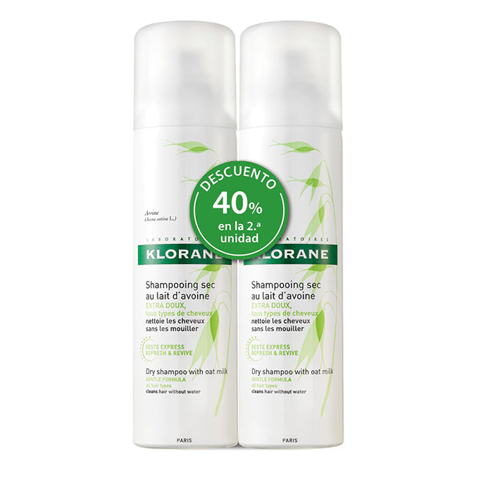 Klorane Ultra Gentle Dry Shampoo Oat Extract 2x150 ml Jag Couture London - New York