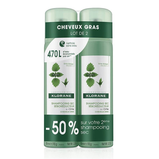 Klorane Nettle Dry Shampoo 2x150ml Jag Couture London - New York