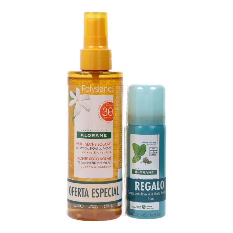 Klorane Polysianes Sun Dry Oil Spf30 200ml Set 2 Pieces Jag Couture London - New York