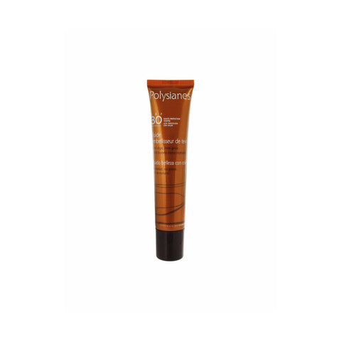 Klorane Polysianes Face Beauty Cream SPF30 in 50ml jar, with smooth cream texture and sun protection features.