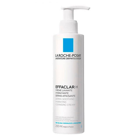 La Roche Posay Effaclar H Cleansing Cream 200ml, gentle skincare product with a white tube and blue cap, designed for sensitive skin.