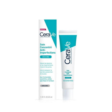Cerave Imperfections Control Gel in 40ml bottle, with clear label, featuring a sleek, minimalist design on a white background.