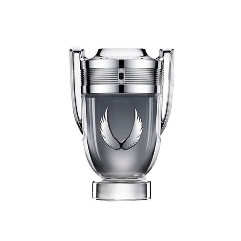 Invictus Platinum perfume spray by Paco Rabanne, 50ml, featuring sleek bottle design and metallic finish.