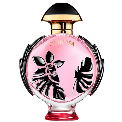 Paco Rabanne Olympéa Flora Eau De Perfume spray 80ml, elegant bottle, floral scent, with gold accents, in a luxurious perfume bottle