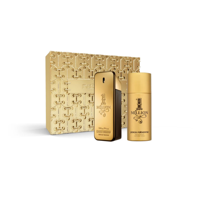 Paco Rabanne 1 Million Eau De Toilette Spray 100ml Set 2 Pieces Christmas 2023 Jag Couture London - New York