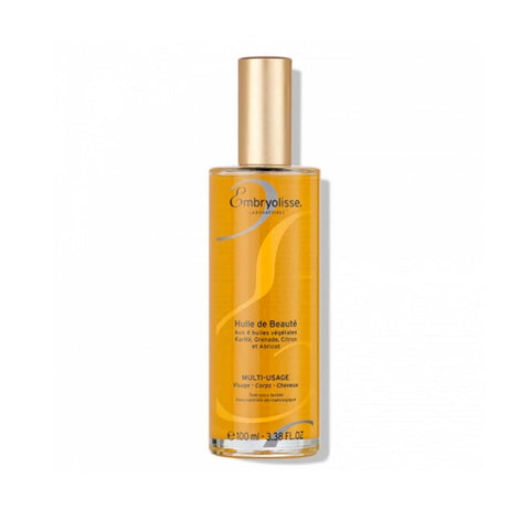 Jag Couture London New York Embryolisse Beauty Oil 100ml bottle with pump for nourishing skincare and radiant glow.