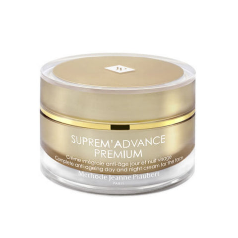 Jeanne Piaubert Suprem Advance Premium Face Cream jar with 50ml, luxurious skincare product from Jag Couture London New York.