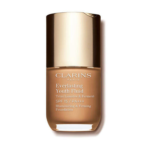 Jag Couture London New York Clarins Everlasting Youth Fluid Foundation SPF15 in shade 114 Cappuccino, 30ml bottle with pump applicator