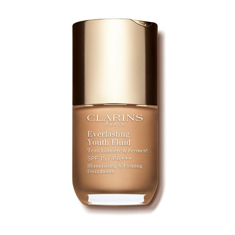 Jag Couture London Everlasting Youth Fluid Foundation SPF 15 in shade 111 Toffee, 30ml bottle with product label visible