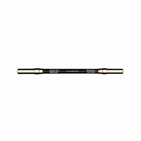 Jag Couture London waterproof Clarins Crayon Yeux eyeliner in shade 01, shown in a close-up with the pencil tip visible.