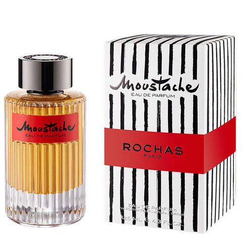 Rochas Moustache Eau de Perfume spray 125ml by Jag Couture London, featuring classic fragrance bottle with a sleek design.