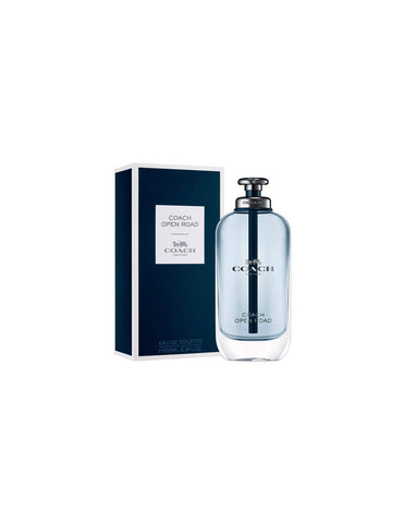 Coach 1941 Open Road Eau de Toilette spray bottle, 100ml, by Coach, featuring sleek packaging and clear glass design.