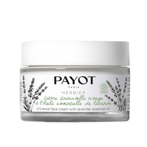 Jar of Payot Herbier Universal Face Cream by Jag Couture London with 50ml of herbal nourishing moisturizer.
