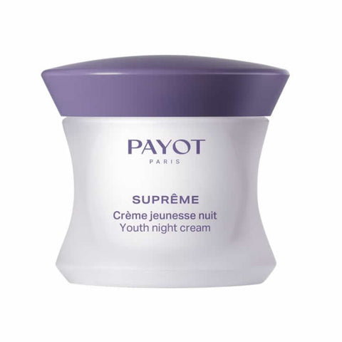 Jag Couture London New York Payot Suprême Youth Night Cream in a 50ml jar with a sleek white and gold packaging.