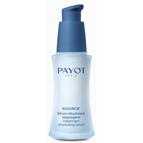 Jag Couture London Payot Adaptogen Rehydrating Serum 30ml bottle with dropper cap, close-up on the product packaging.