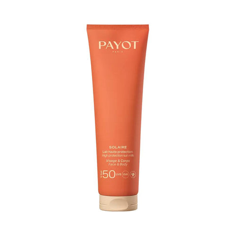 Jag Couture London New York Payot Solaire SPF50 sun protector milk in 120ml bottle, moisturizing and sun-safe skincare product