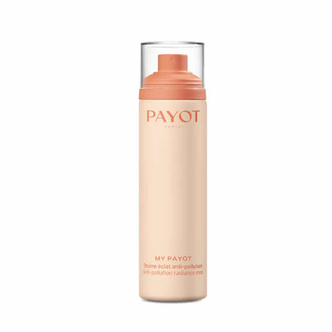 Jag Couture London My Payot Anti Pollution Radiance Mist 100ml spray bottle with clear label and white cap, designed for skin refreshment