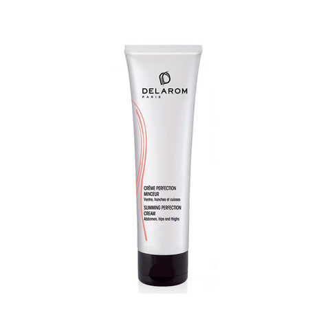 Jar of Delarom Slimming Perfection Cream by Jag Couture London, featuring 150ml of lightweight, hydrating skincare product.