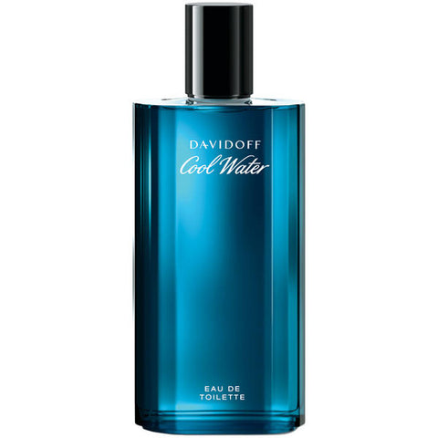 Jag Couture London New York Davidoff Cool Water Eau De Toilette spray 125ml bottle with blue liquid and sleek design.
