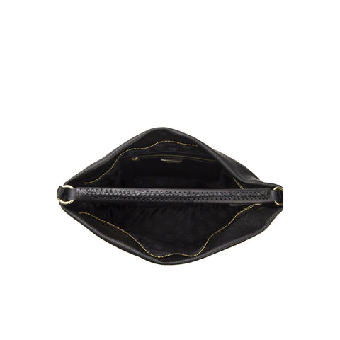 Pompei Donatella FA6031RACHELE Nero black handbag by Jag Couture London - New York, featuring sleek design and premium leather details.