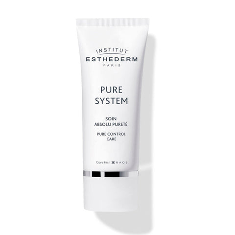 Institut Esthederm Pure System Pure Control Care Cream in 50ml jar, skincare product for blemish-prone skin from Jag Couture London.