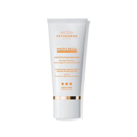 Institut Esthederm Photo Regul Unifying Protective Cream with SPF 50, 50ml, in a sleek jar for strong sun protection.