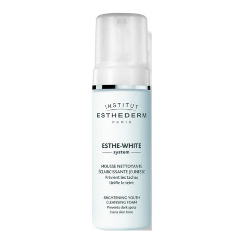 Institut Esthederm Esthe White Brightening Youth Cleansing Foam in 150ml bottle, gentle facial cleanser for radiant skin