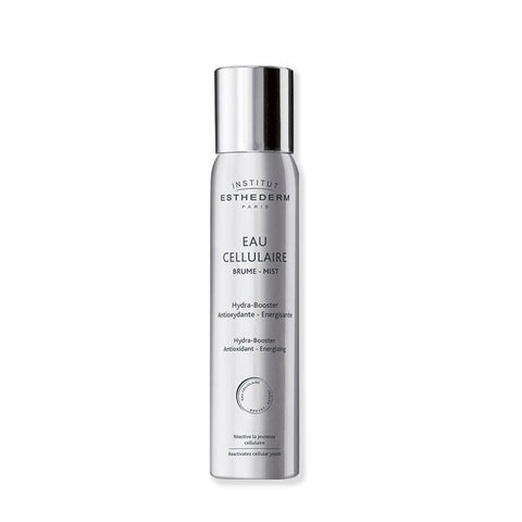 Institut Esthederm Cellular Water Mist 100ml spray bottle, hydrating skincare product with a sleek design.