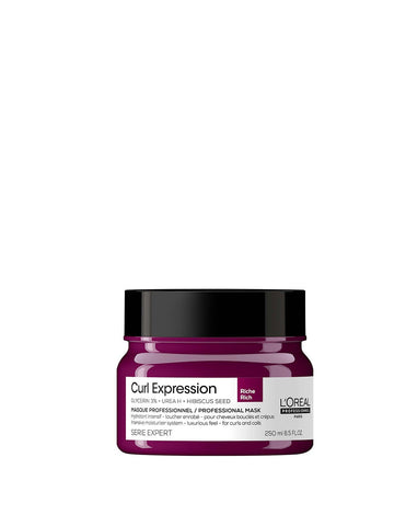 L'oreal Professionnel Curl Expression Professional Mask rich in a 250ml jar, designed for curly hair care, by Jag Couture London - New York