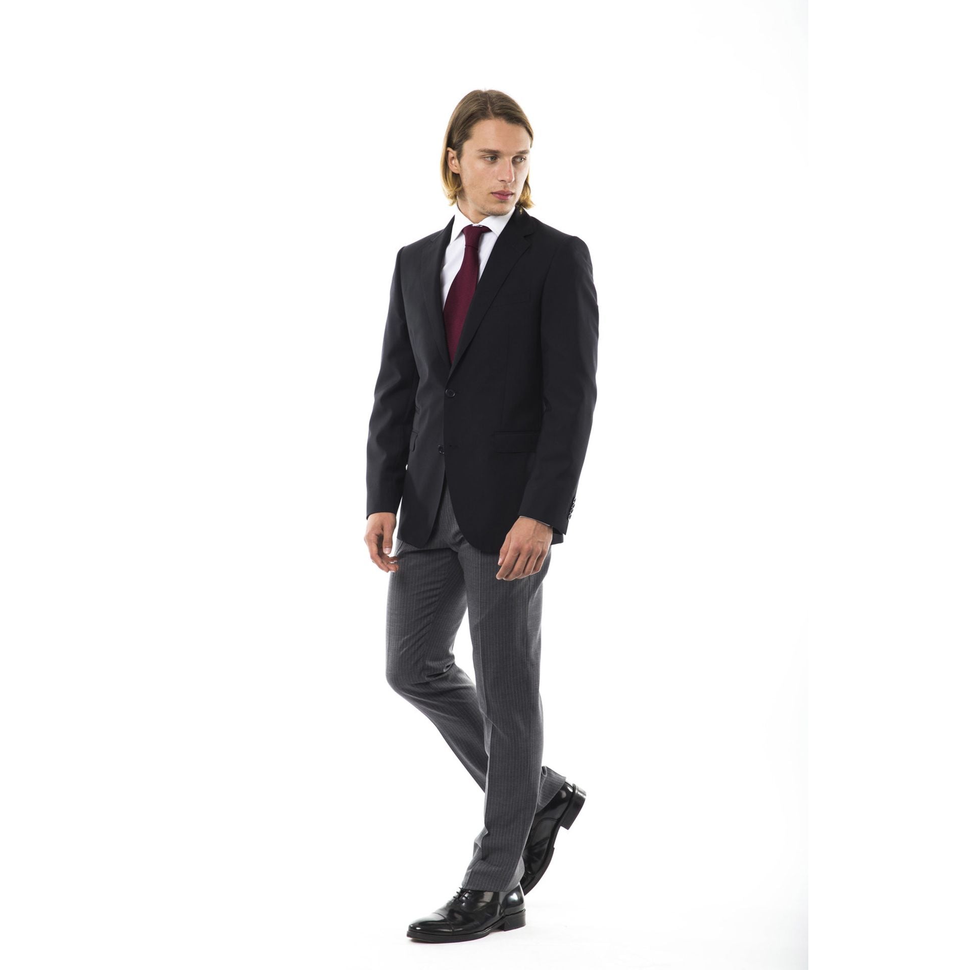 Jag Couture London - New York Uominitaliani GBU5E102_U780 men's shoe in black leather with stylish design.