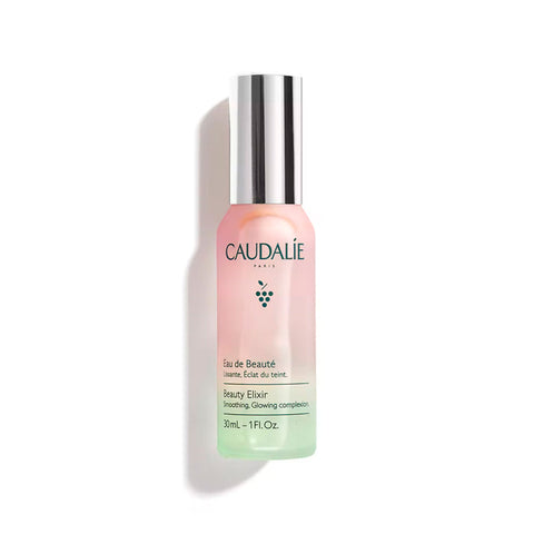 Caudalie Beauty Water 30ml spray bottle, a refreshing facial toner with natural botanical ingredients.