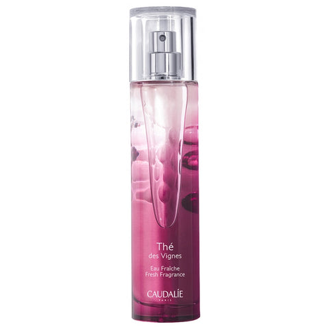 Caudalie Thé Des Vignes Refreshing Water 50ml bottle with clear label, shown on a plain background.