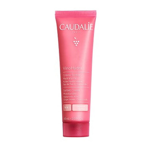 Caudalie VinoHydra Moisturizing Sorbet Cream in 60ml jar, hydrating skincare product with a fresh, cooling texture.