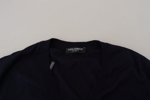 Blue Wool STAFF Down Cardigan Sweater