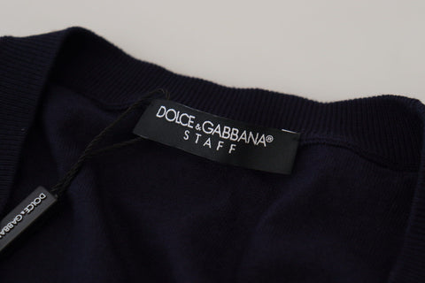 Blue Wool STAFF Down Cardigan Sweater