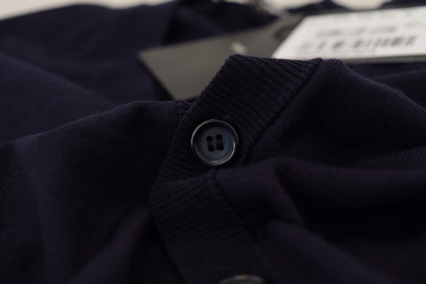 Blue Wool STAFF Down Cardigan Sweater