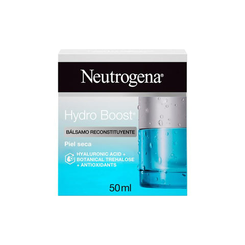 Neutrogena Hydro Boost Dry Skin Replenishing Balm in 50ml jar, with moisturizing texture, on a neutral background