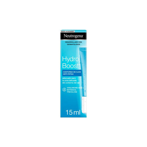 Neutrogena Hydro Boost Eye Contour Gel Cream in 15ml jar, featuring hydrating gel formula for under-eye skincare.