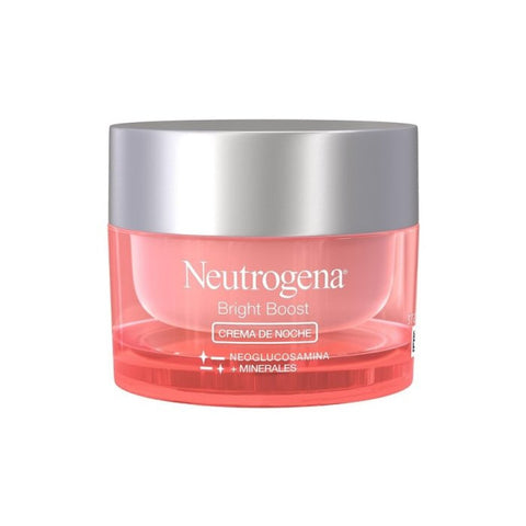 Neutrogena Bright Boost Night Cream in 50ml jar, featuring smooth, hydrating cream with brightening ingredients.