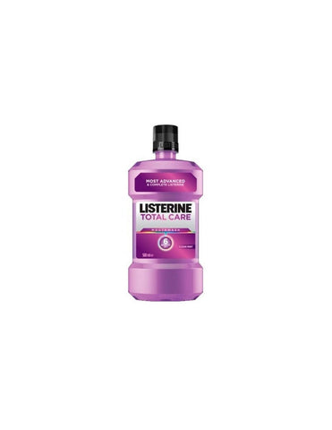 Listerine Total Care mouthwash by Jag Couture London, New York, in a 500ml bottle with a clear label and cap.