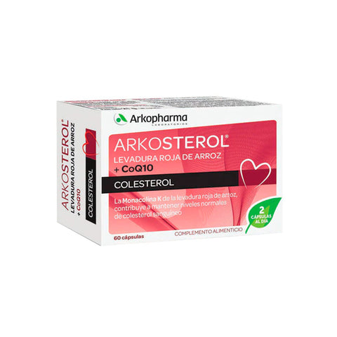 Jag Couture London New York Arkopharma Arkosterol Red Yeast Rice capsules in a bottle, dietary supplement for cholesterol support