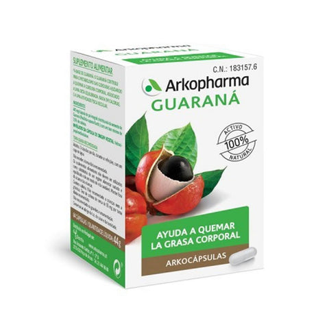 Arkopharma Guarana Arkocapsulas capsules in a bottle, natural energy supplement from Jag Couture London — New York.