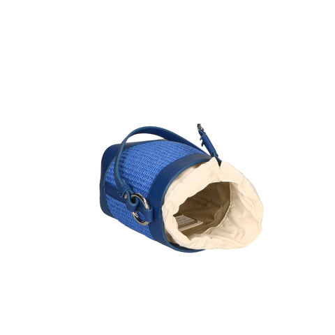 Jag Couture London Gave Lux GLX220516623FBG-530 S22 Bluette handbag with textured blue leather and gold-tone hardware.