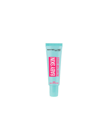 Maybelline Babyskin Pore Eraser primer in 22ml bottle, smooth skin effect, with blurred pore appearance, on a neutral background.